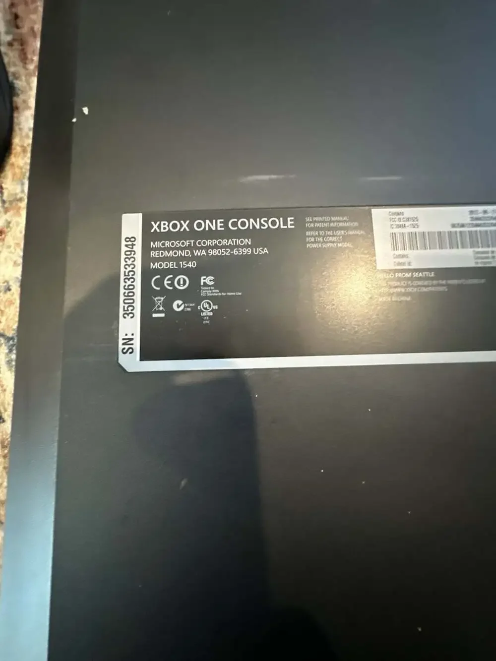 Microsoft Xbox One Original 500GB Video Game Console Model 1540 Black